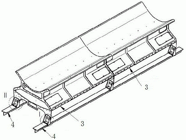 气垫带式输送机的支撑腿结构