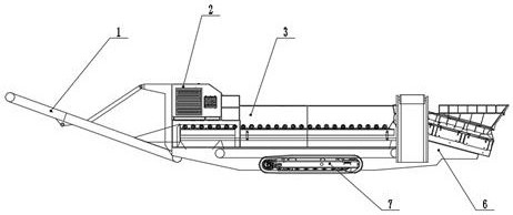 履带移动滚轴与振动组合筛分站