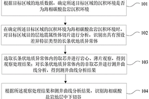 海相碳酸盐岩地层中下切谷的识别方法及装置