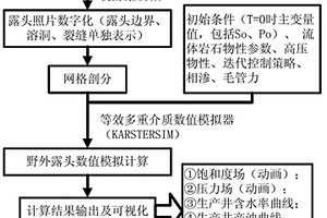 缝洞野外露头水驱油数值模拟方法