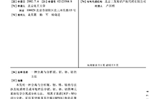分离与分析铌、钽、锆、铪的方法