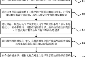 基于地下三维空间的交互式对象拾取方法