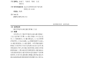 潮汐环境冲击成孔灌注桩施工工法