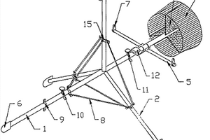直升机航空物探地磁总场三维梯度测量吊挂装置