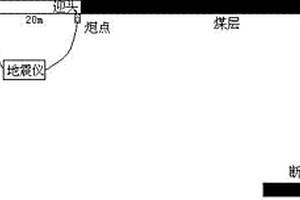 基于单一炮检对观测系统的煤巷超前探测断失翼煤层的方法