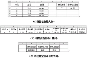 利用Excel软件进行煤层稳定性定量评价的方法