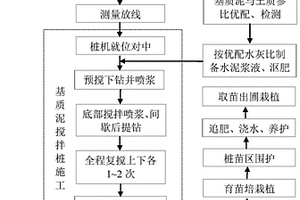 利用基质泥搅拌桩法改良沙土进行乔灌木培栽植的方法
