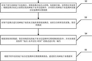 原生高砷地下水分层监测和长期观测数据库创建方法