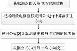 基于测量电极坐标的天然电场的一维方向校正方法