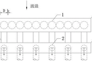 斜顶组合大直径联排管桩防波堤