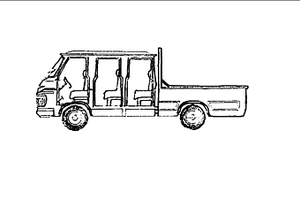 三排座客货两用车