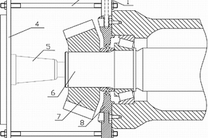 圆锥破碎机水平轴上的小伞齿专用拆卸工具