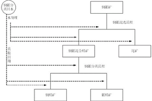 铜钼混合精矿选矿回水的利用方法