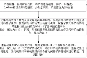 新型捕收剂及其在铅锌硫化矿低碱浮选分离选矿的应用