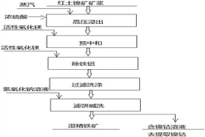 红土镍矿高压浸出工艺中铁精矿的回收方法