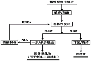 利用硝酸介质综合处理红土镍矿的方法