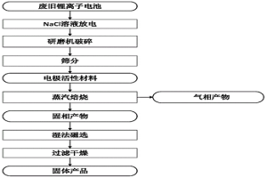 利用水蒸气高效还原回收废旧锂电池的处置方法