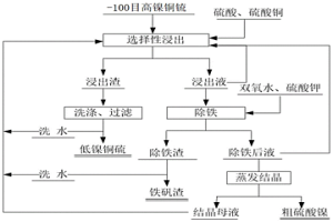 常压下从高镍铜锍中选择性浸出镍的方法