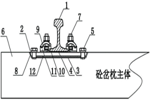 冶金企业铁路用砼岔枕连接组件