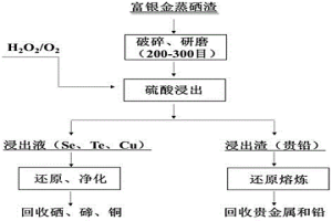 富银金蒸硒渣浸出分离有价金属的方法