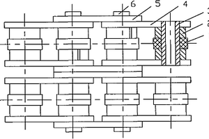 非金属弹性材料分体滚子多排链条