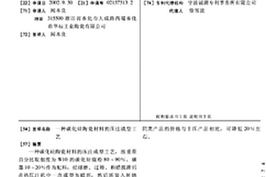 碳化硅陶瓷材料的压注成型工艺