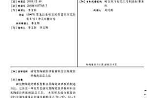 碳化物陶瓷防弹板材料及其陶瓷防弹板的制造方法