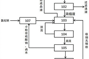 含硝卤水副产大颗粒元明粉的制备系统及方法