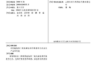 利用超临界二氧化碳处理纤维素的方法及其产品和用途