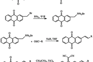 一类D-A型四氰基蒽醌二甲烷光电功能材料及其制备方法和应用