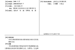 利用生物质模板制备自掺杂氮分级多孔氧化物的方法