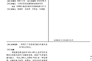 用于产生蓝紫色激光的激光晶体NdA3(BO3)4