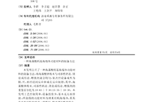 海藻酸钙基海绵体功能材料的制备方法