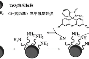 荧光素酰肼衍生物、制备方法,改性TiO2功能材料、制备方法及传感器