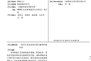 一类具有光电双响应的功能材料的用途