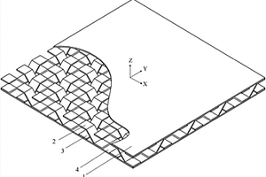 轻质正交波纹夹芯复合结构及其制备方法