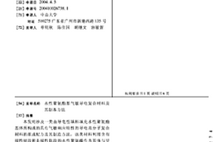 水性聚氨酯基气敏导电复合材料及其制备方法