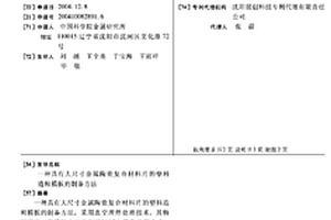 具有大尺寸金属陶瓷复合材料片的塑料造粒模板的制备方法