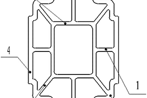 木塑复合材料带过渡圆角多孔四方形型材