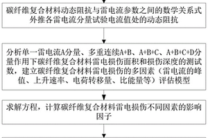 多重连续雷电流分量作用下碳纤维复合材料损伤多影响因素的评估方法