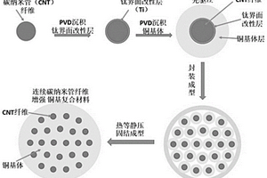 连续碳纳米管纤维增强铜基复合材料及其制备方法和应用