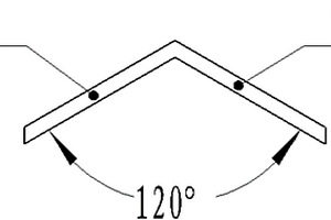 木塑复合材料两端带斜边120°人字形型材