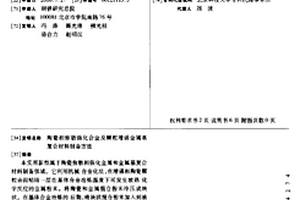 陶瓷相弥散强化合金及颗粒增强金属基复合材料制备方法