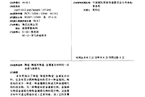 陶瓷-陶瓷和陶瓷-金属复合材料的一步合成与致密化