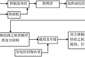 具有立体纹路表面的软质碳纤维复合材料及其制造方法