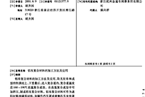 铝布复合材料的加工方法及应用