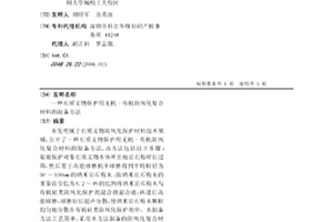 石质文物保护用无机-有机防风化复合材料的制备方法