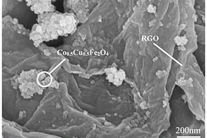 RGO/Co<Sub>x</Sub>Cu<Sub>1-x</Sub>Fe<Sub>2</Sub>O<Sub>4</Sub>复合材料及其制备方法和应用