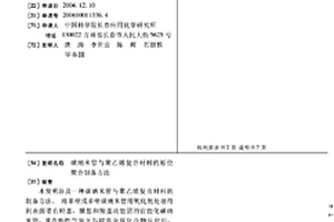 碳纳米管与聚乙烯复合材料的原位聚合制备方法