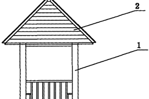 用木塑复合材料组装的四角凉亭